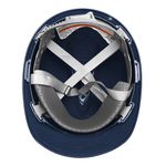 CAPACETE ABA FRONTAL AZUL MARINHO COM CARNEIRA PUSH KEY E JUGULAR TÊXTIL V-GARD ( TIPO I CLASSE E ) 311864