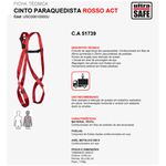 CINTO SEGURANÇA 1 PONTO ULTRASAFE ROSSO ACT USC00610000U CA 51739