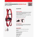 CINTO SEGURANÇA 2 PONTOS ULTRASAFE ROSSO PLUS USC00620000U CA 51737