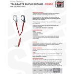 TALABARTE Y 1,5M POLIÉSTER ELASTICO GANCHO 56MM ROSSO ULTRASAFE USL0056EX150-R