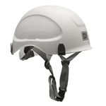 CAPACETE ALPINISTA COM CATRACA CARNEIRA E JUGULAR TÊXTIL 3 PONTOS BRANCO CORAZZA PRO