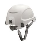 CAPACETE ALPINISTA COM CATRACA CARNEIRA E JUGULAR TÊXTIL 3 PONTOS BRANCO CORAZZA PRO