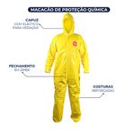 MACACÃO DE SEGURANÇA TYCHEM 2000 AMARELO TIPO 5/6 QC127S