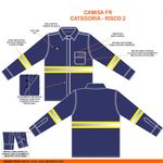 CONJUNTO NR10 MUNDI WORK AZUL MARINHO CLASSE 2 ATPV 12