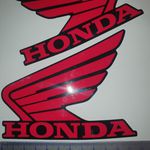 Par asa Honda vermelho borda preta