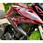 Kit Yamaha Fazer 2016 vinho / adesivo transparente 