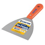ESPATULA ACO CROMADO 120MM CABO PLASTICO REFORCADO