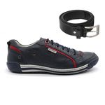 Kit Sapatenis Amsterdam Marinho Netony + Cinto