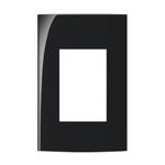 Placa Modular espelho 4x2 Horizontal Sem Suporte Sleek Ebony Margirius