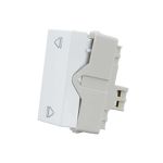 Modulo interruptor reversor paralelo c/ gravação Linha Sleek Branco Margirius