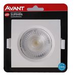 SPOT EMBUTIR LED 7W QUADRADO BRANCO BIVOLT