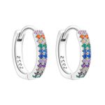 ARGOLA CLICK CRAVEJADO DUPLO COLORIDO