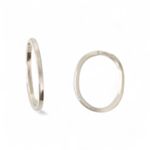 ARGOLA OVAL FIO QUADRADO P