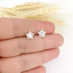 BRINCO ZIRCONIA ESTRELA 8MM