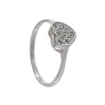 ANEL CORACAO ZIRCONIA PRATA 925