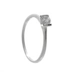 ANEL SOLITARIO ZIRCONIA LATERAIS PRATA 925