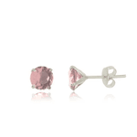 BRINCO ZIRCONIA REDONDO ROSA 5MM