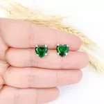 BRINCO ZIRCONIA CORACAO VERDE 10MM