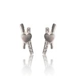 BRINCO CORACAO LISO DETALHE ZIRCONIA