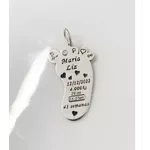 PINGENTE PE DADOS DO BEBE LASER PERSONALISADO