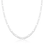 CORRENTE PRATA 925 3X1 FLAT 4MM 60CM
