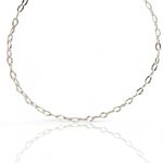 CORRENTE PRATA 925 ELO OVAL TRABALHADO 50CM