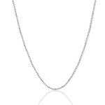 CORRENTE PRATA 925 MINI BOLINHA DIAMANTADA 45CM
