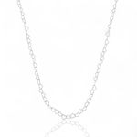 CORRENTE PRATA 925 ELO CORACAO VAZADO 60CM