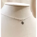 CHOCKER PRATA 925 CORACAO VAZADO CORACAO PENDURADO