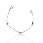 PULSEIRA PLACA REDONDA LISA E ZIRCONIA CRISTAL PRATA 925