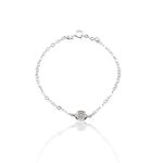 PULSEIRA INFANTIL ZIRCONIA INGLESA CRISTAL PRATA 925