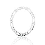 PULSEIRA MASCULINA FLAT GRUMET GROSSA PRATA 925