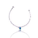 PULSEIRA PONTO DE LUZ ZIRCONIA VERDE PRATA 925