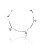 PULSEIRA 4 CORACAO ZIRCONIACRISTAL PRATA 925