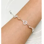 PULSEIRA CORACAO VAZADO 2 ZIRCONIA NUDE PRATA 925