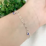 PULSEIRA 5 ZIRCONIA ROSA INGLESA PRATA 925