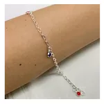 PULSEIRA 5 ZIRCONIA COLORIDO PENDURADA PRATA 925