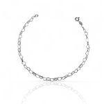 PULSEIRA CORACAO ENTRELACADO PRATA 925