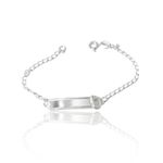 PULSEIRA INFANTIL PLACA PE PRATA 925