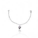 PULSEIRA INFANTIL 1 PINGENTE CORACAO PRATA 925