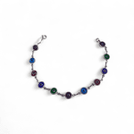 PULSEIRA OLHO GREGO COLORIDA PRATA 925
