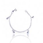PULSEIRA INFANTIL4 ZIRCONIA CRISTAL PRATA 925
