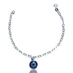 PULSEIRA OLHO GREGO GRANDE PRATA 925