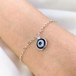 PULSEIRA OLHO GREGO GRANDE PRATA 925