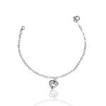 PULSEIRA 3 CORACAO VAZADA PRATA 925