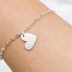 PULSEIRA INFINITO CORACAO PERSONALIZAVEL PRATA 925