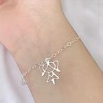 PULSEIRA MENINA VAZADA PRATA 925