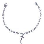 PULSEIRA 1 PINGENTE CRUZ PRATA 925