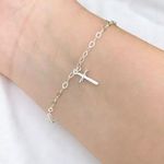 PULSEIRA 1 PINGENTE CRUZ PRATA 925
