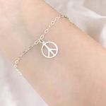PULSEIRA SIMBOLO DA PAZ PRATA 925